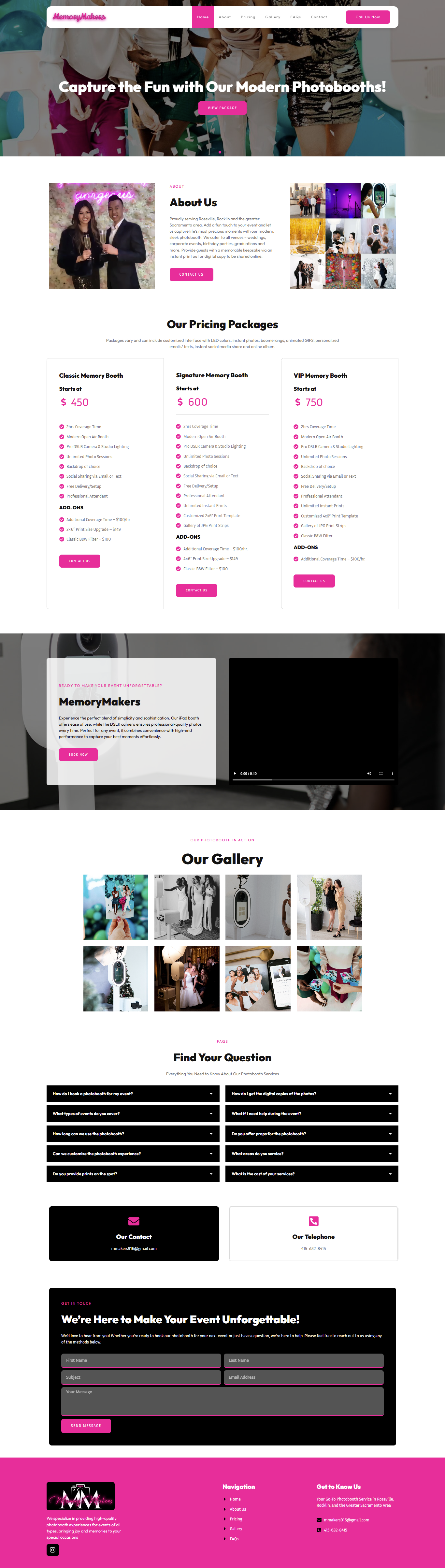 Memory Makers Website
